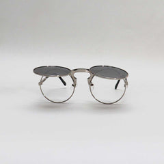 SILVER FRAME GREY LENS - All About Eg