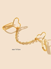 Heart & Chain Decor Nose Ring - All About Eg